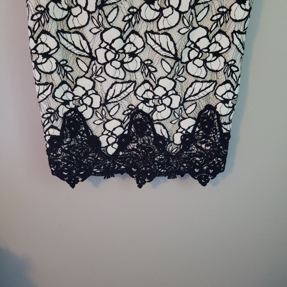 Karl Lagerfeld Black and White Lace Dress - Picture 3 of 13